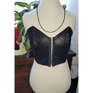 Sariana Biker Bustier Bra 32B Germany Spandex Nylon Strapless Front Hooked